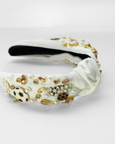 Diadema estilo futbol-Blanca