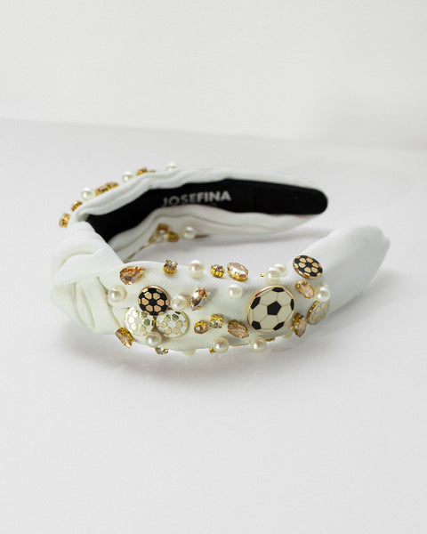 Diadema estilo futbol-Blanca