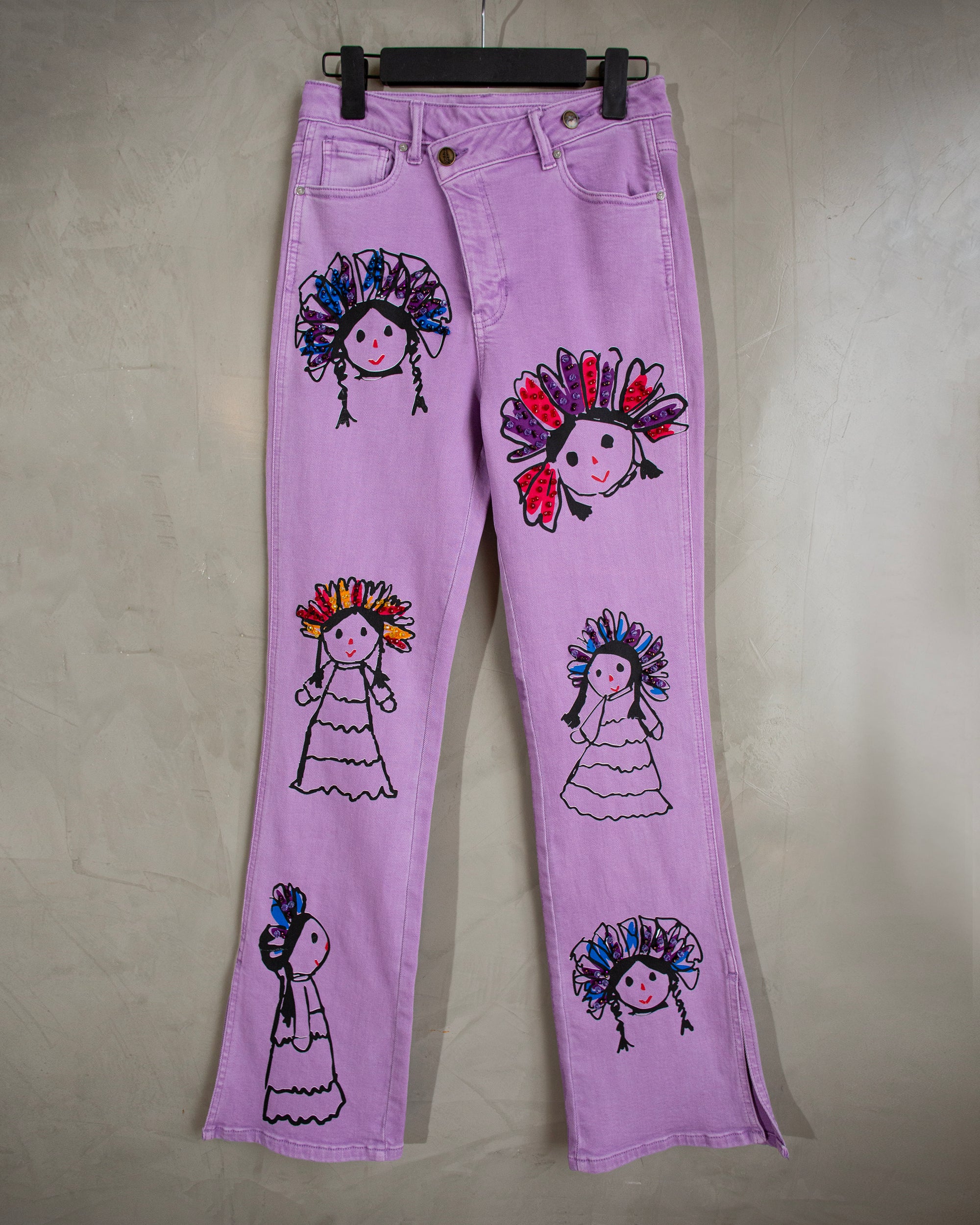 Jeans lila Leles