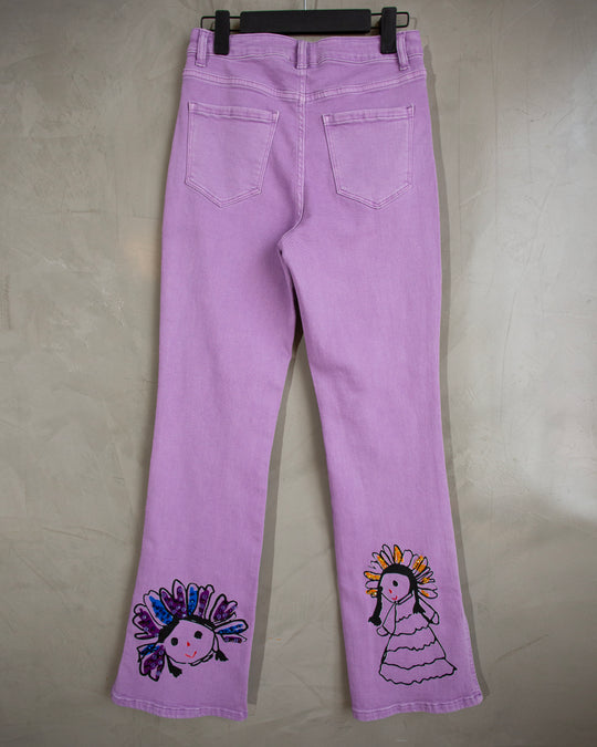 Jeans lila Leles