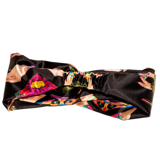 Turbante negro handprint