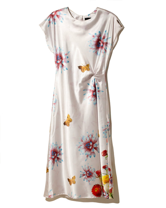 Satin dress lila con charms