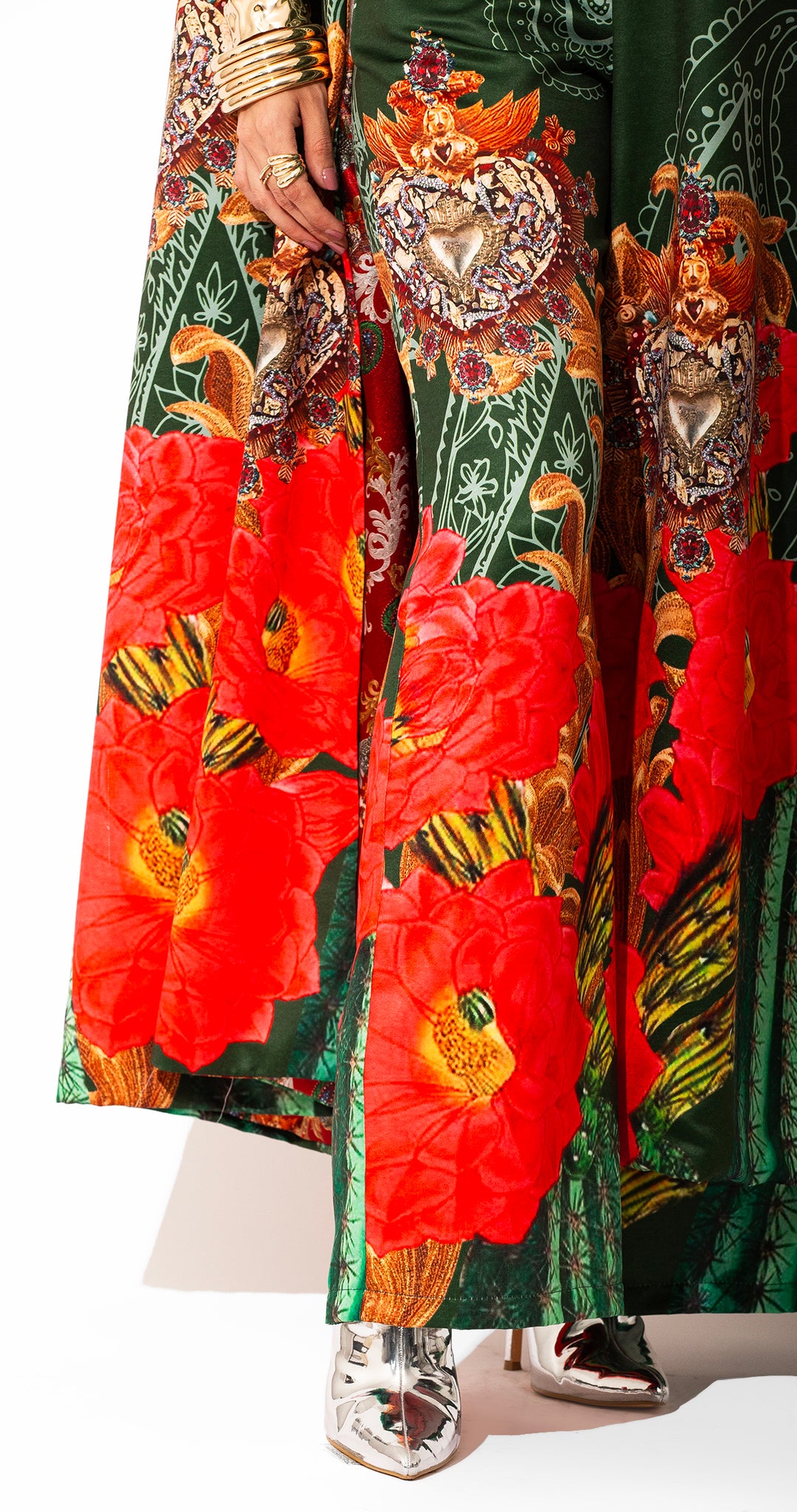 COORDINADO CAPA Y WIDE LEG PANTS VERDE CACTUS