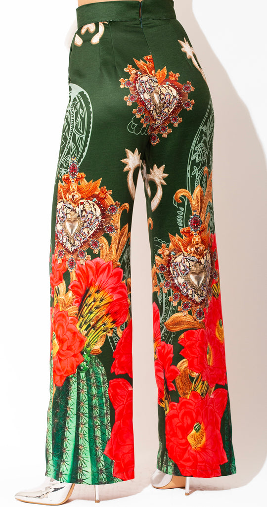 COORDINADO CAPA Y WIDE LEG PANTS VERDE CACTUS