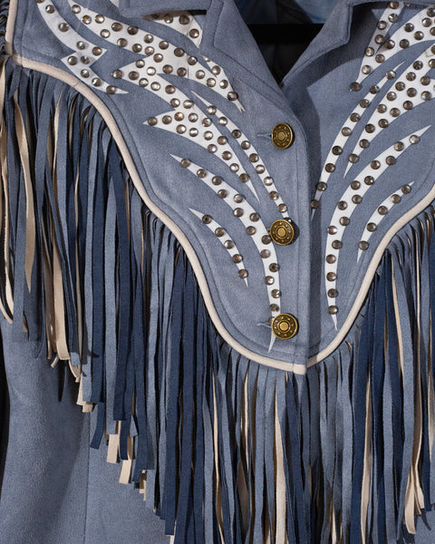 Chamarra vaquera con flecos