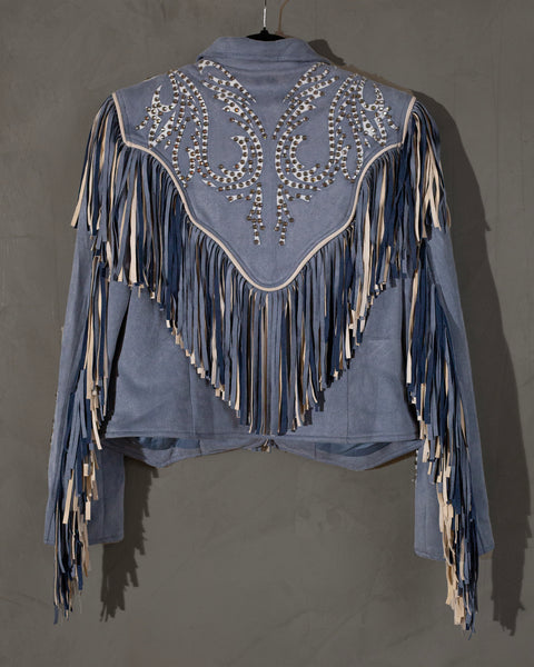 Chamarra vaquera con flecos