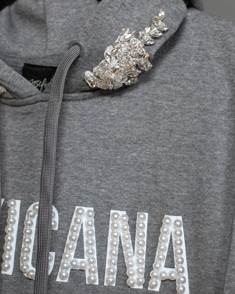 Hoodie gris Mexicana de Corazón