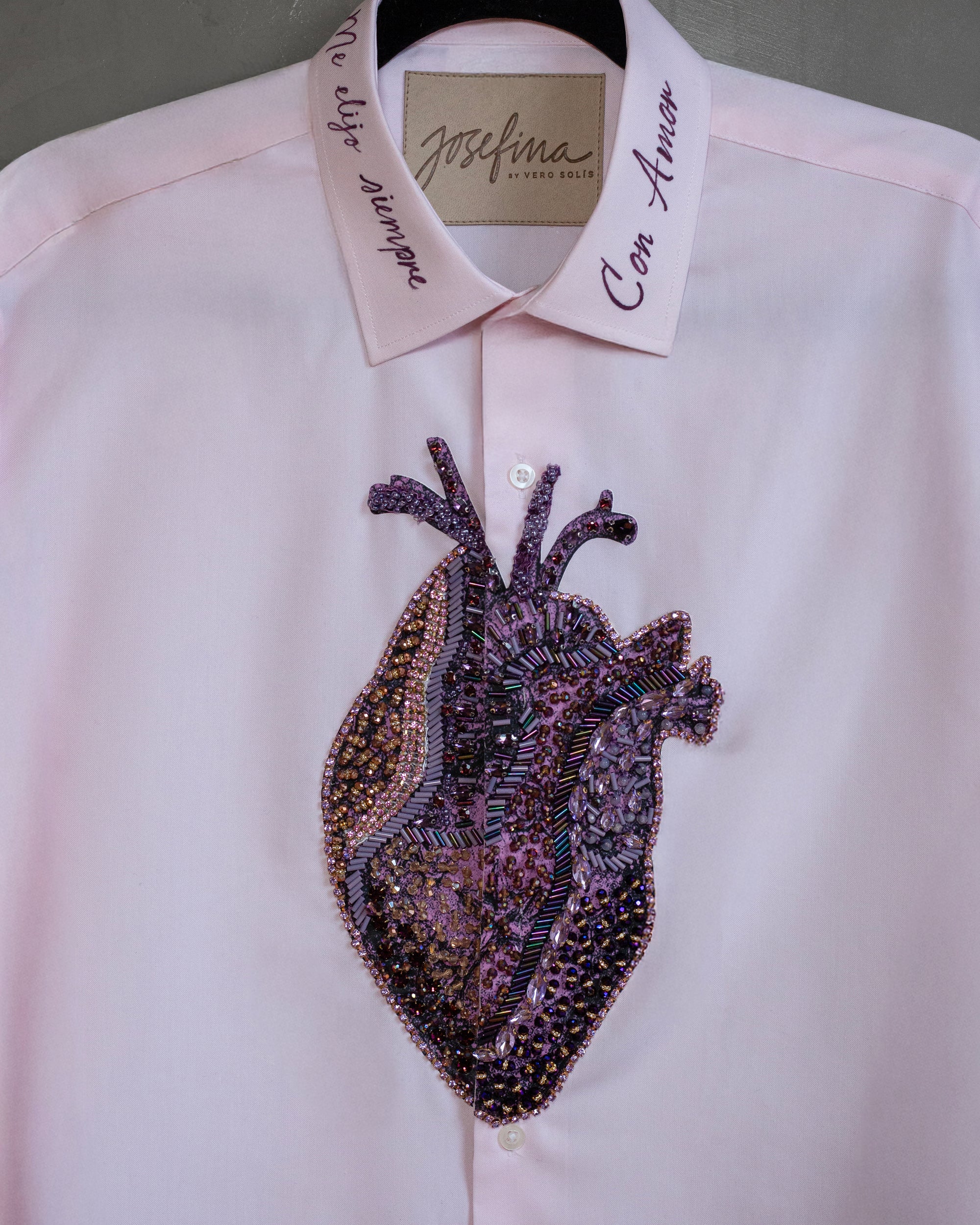 Camisera rosa corazón