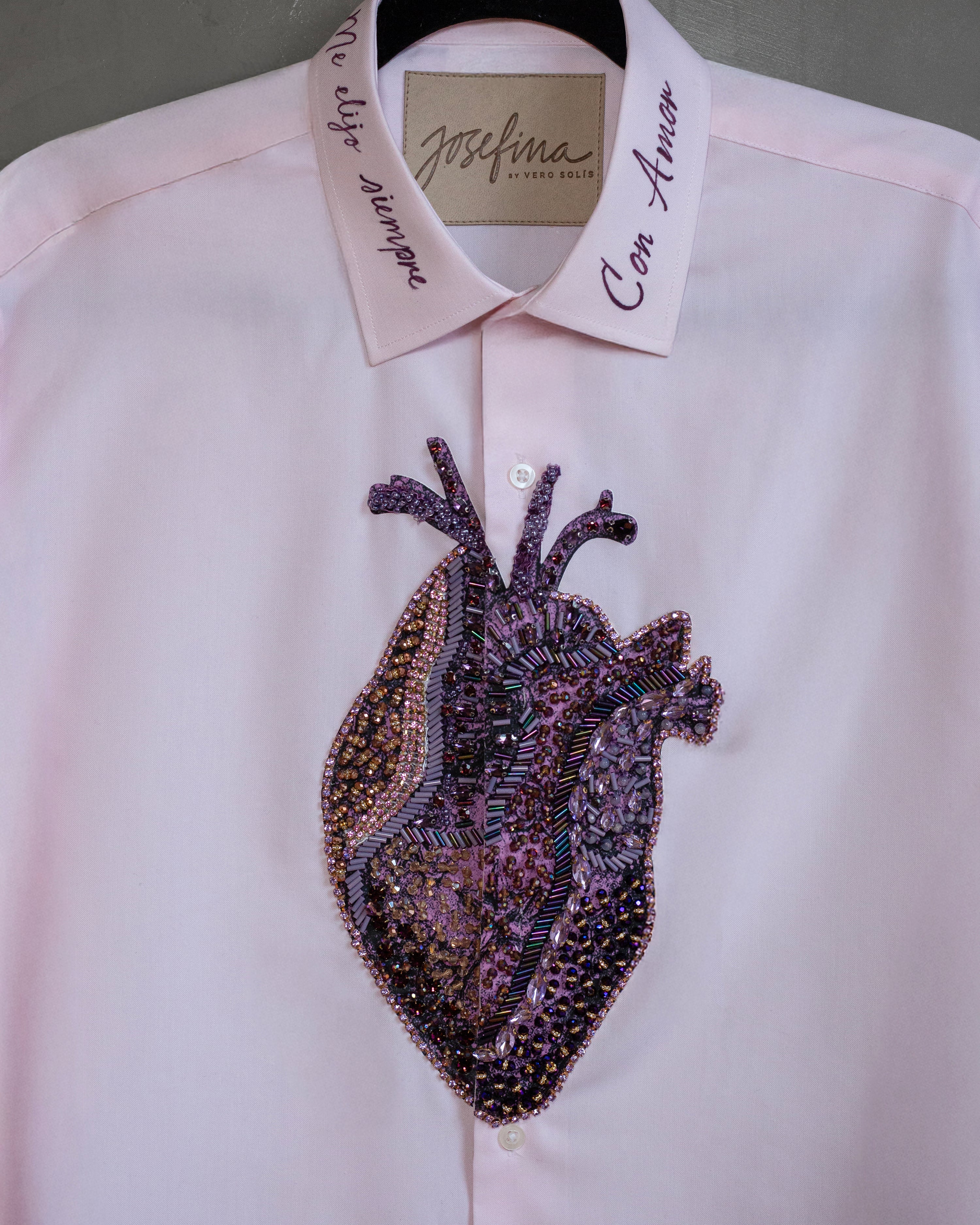 Camisera rosa corazón