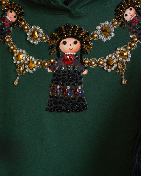 Hoodie lele con plumas