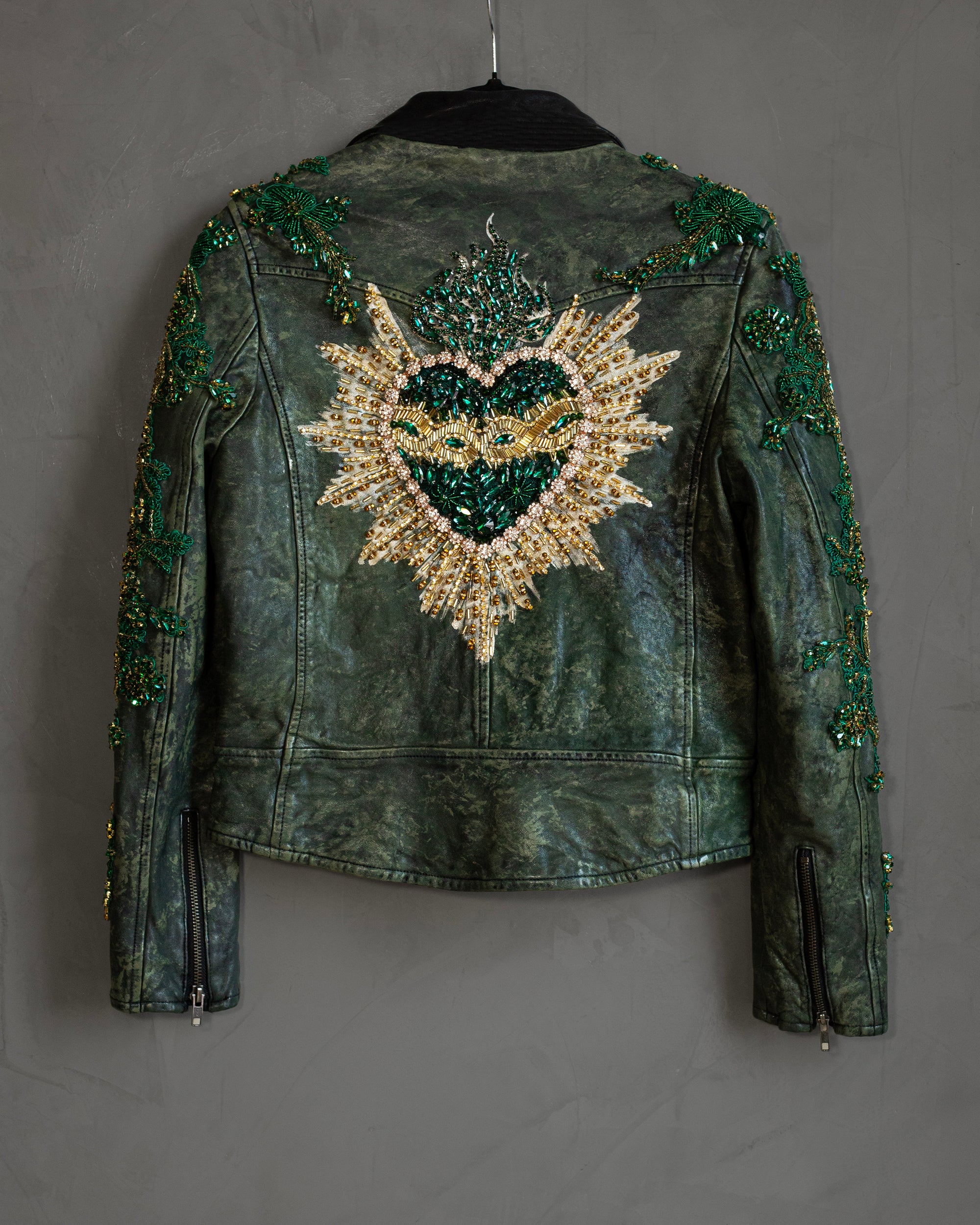 Biker verde corazón