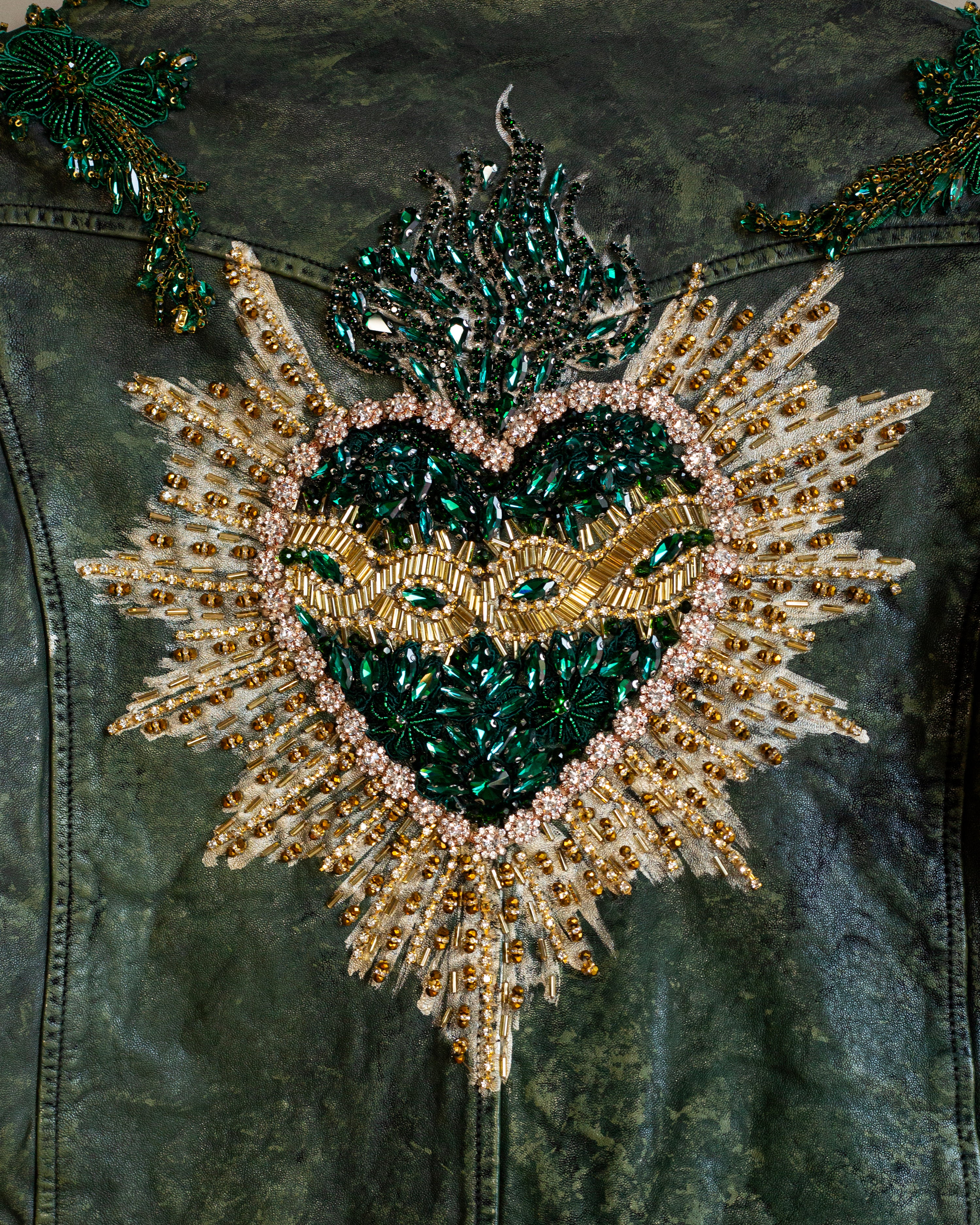 Biker verde corazón