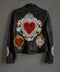 Biker pintada a mano corazones