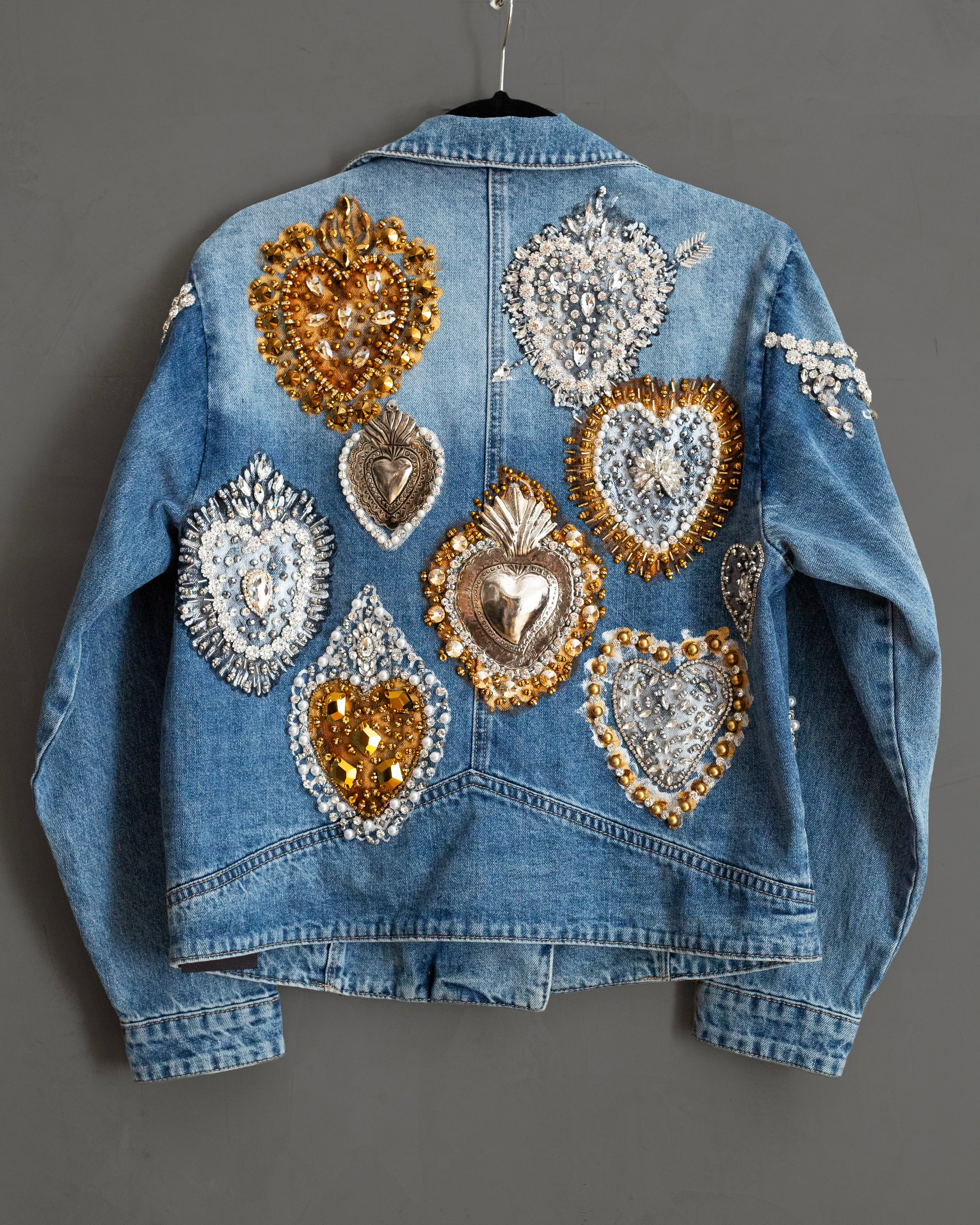 Denim jacket Corazones