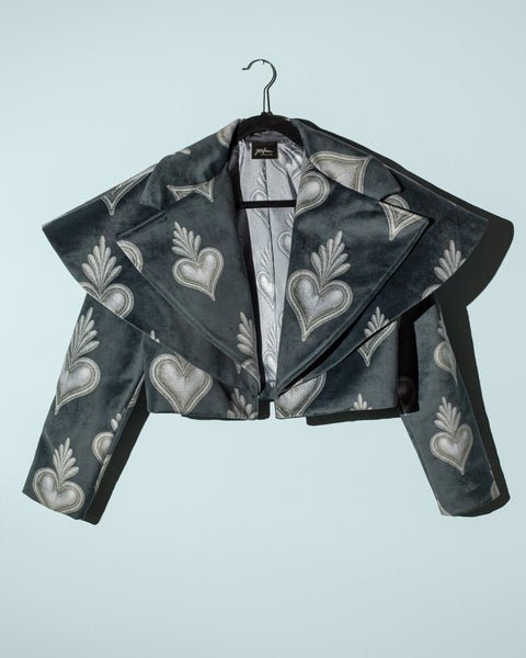 Cropped trench coat corazones