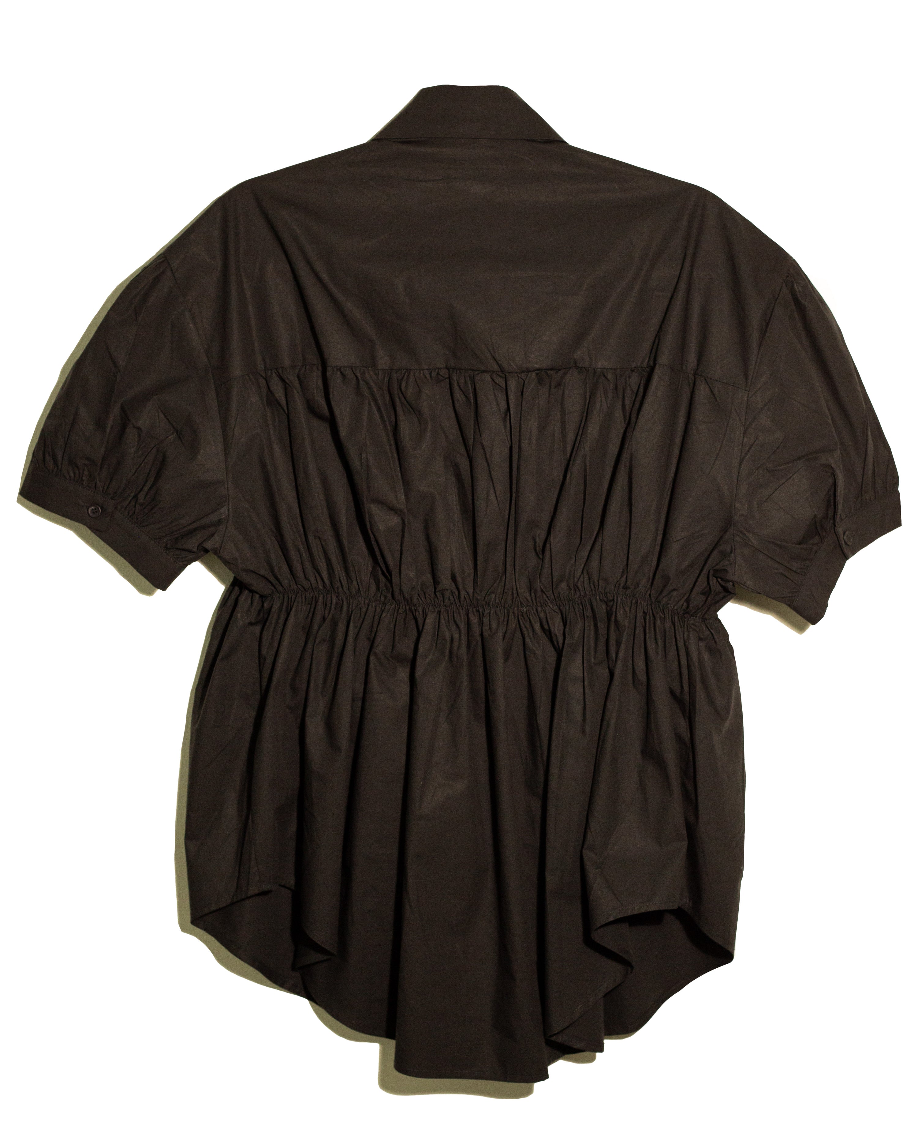 Top negro con corset denim