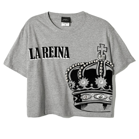 Crop top gris "la reina"