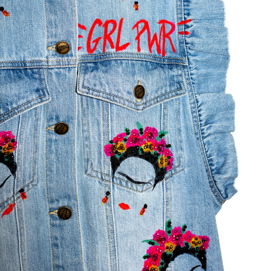 Denim vest Fridas GIRL POWER
