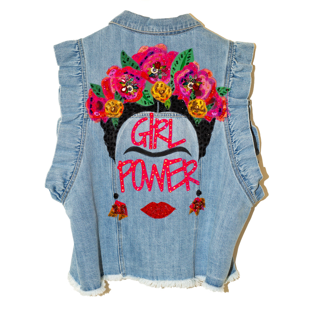Denim vest Fridas GIRL POWER