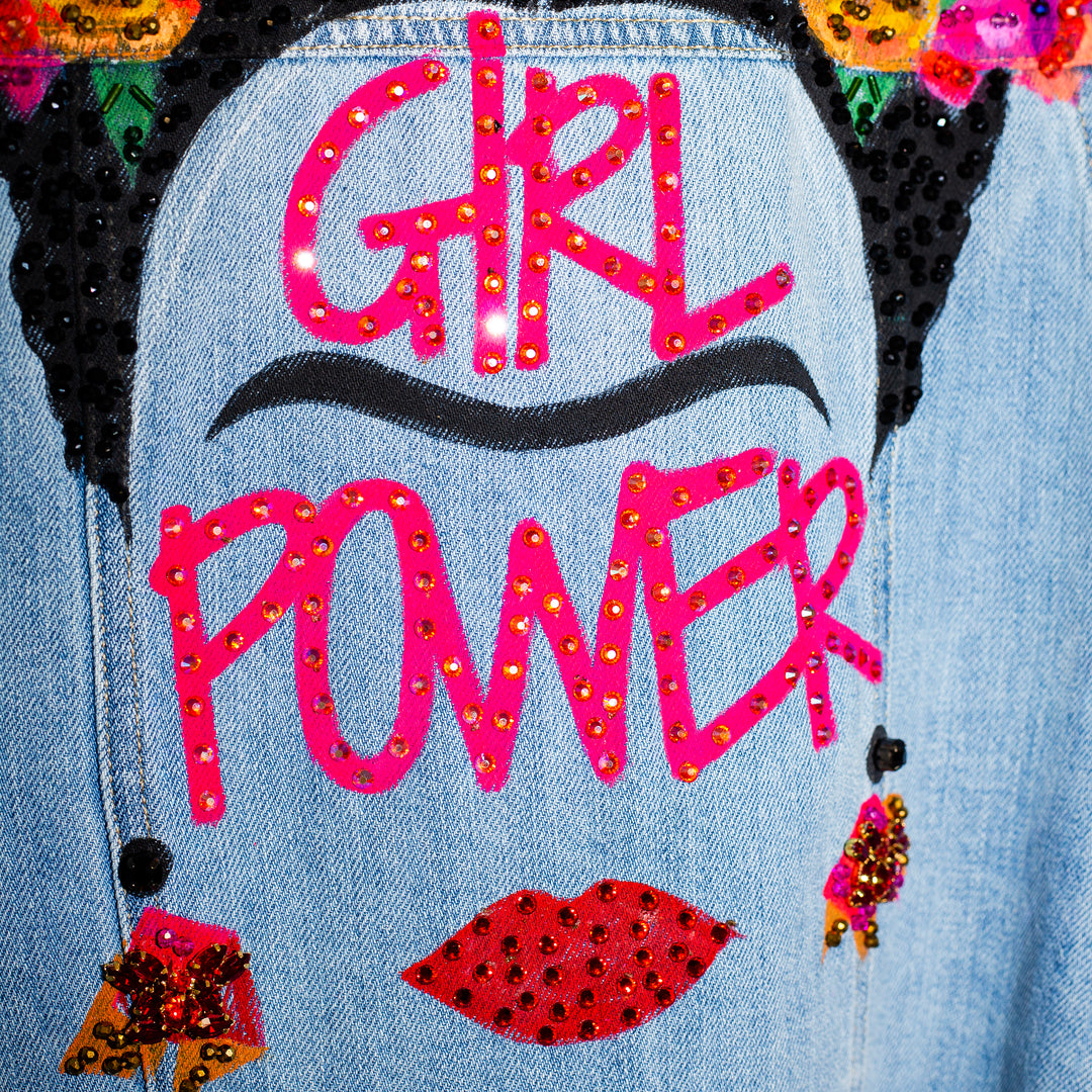 Denim vest Fridas GIRL POWER
