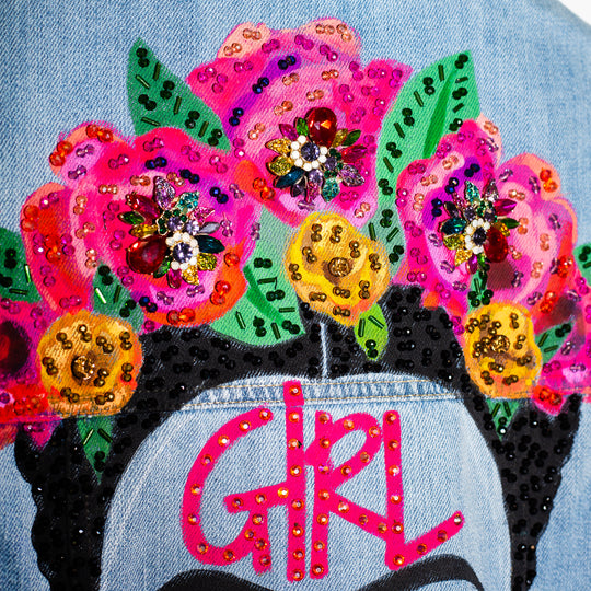 Denim vest Fridas GIRL POWER