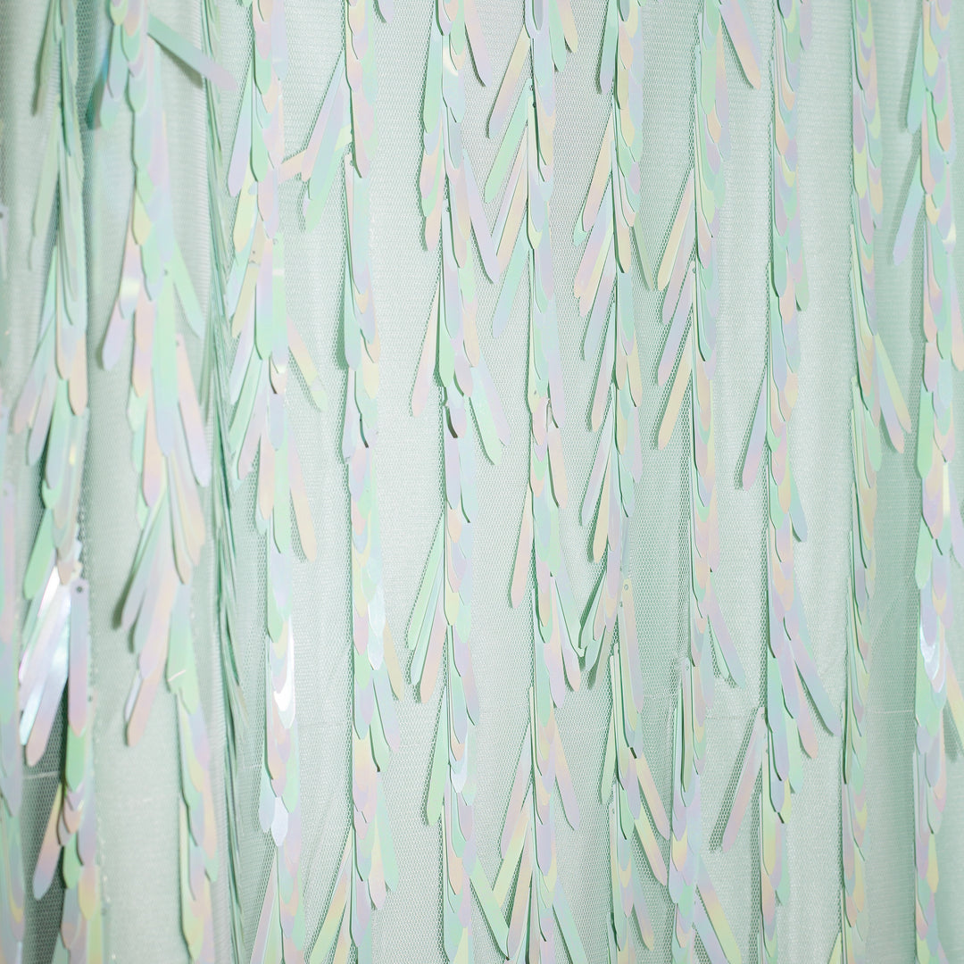 Midi skirt menta sequins
