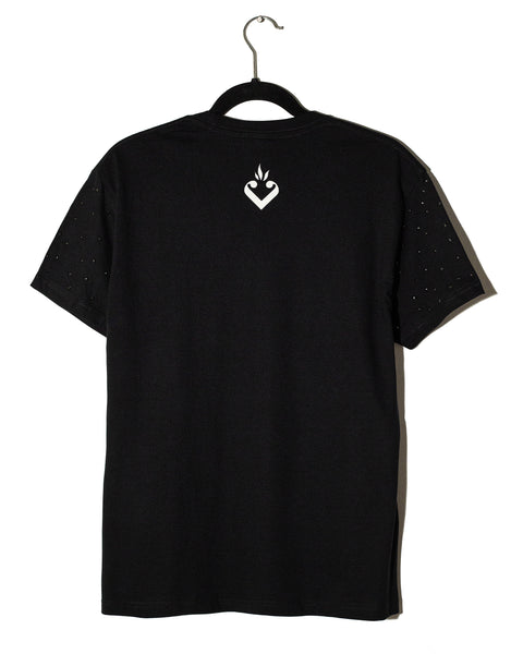 T shirt negra con cristales Amor con amor