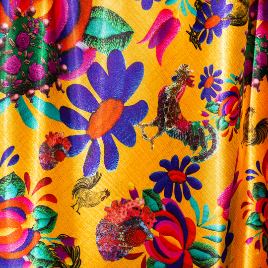 Slip dress amarillo mexicano