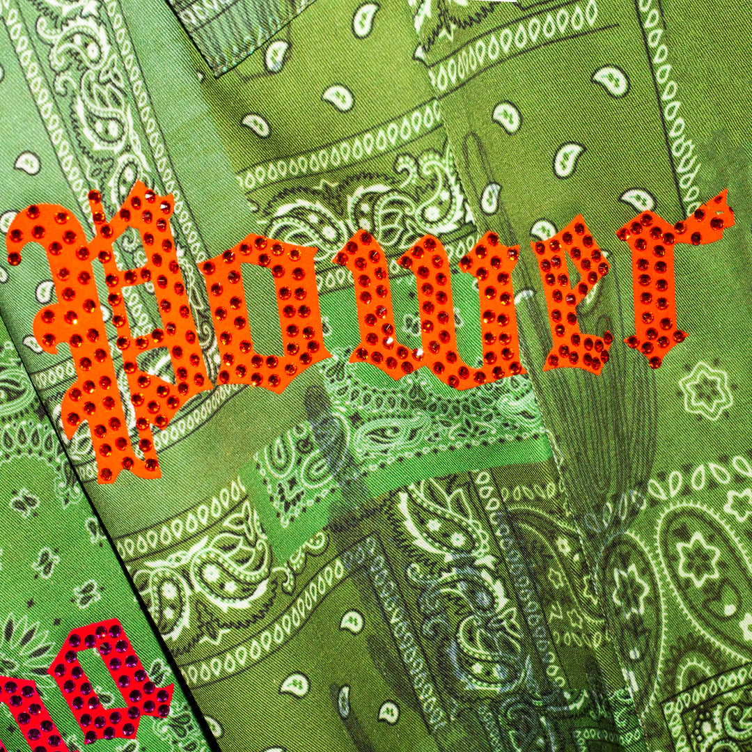 Pantalón cargo verde bandana zarape pop
