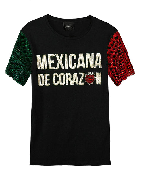 Tee mexicana de corazon tricolor