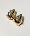 Arete gota dorado con cristales