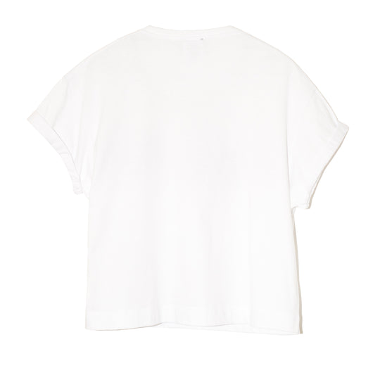 T shirt blanca Zarape Pop collar
