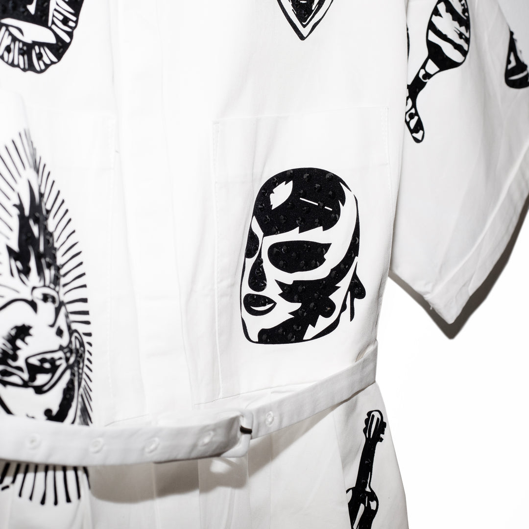 Romper blanco denim icons