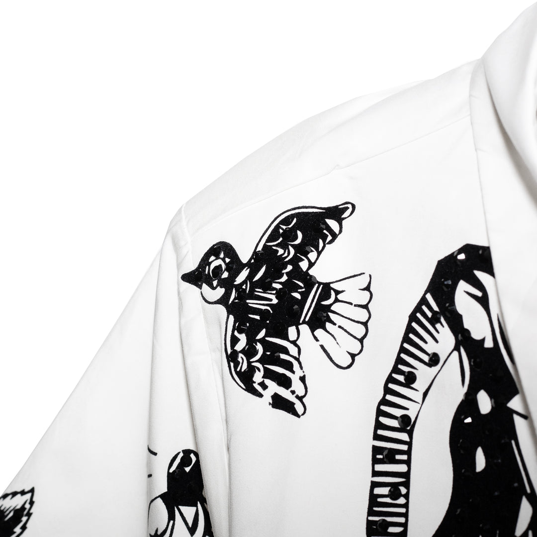Romper blanco denim icons