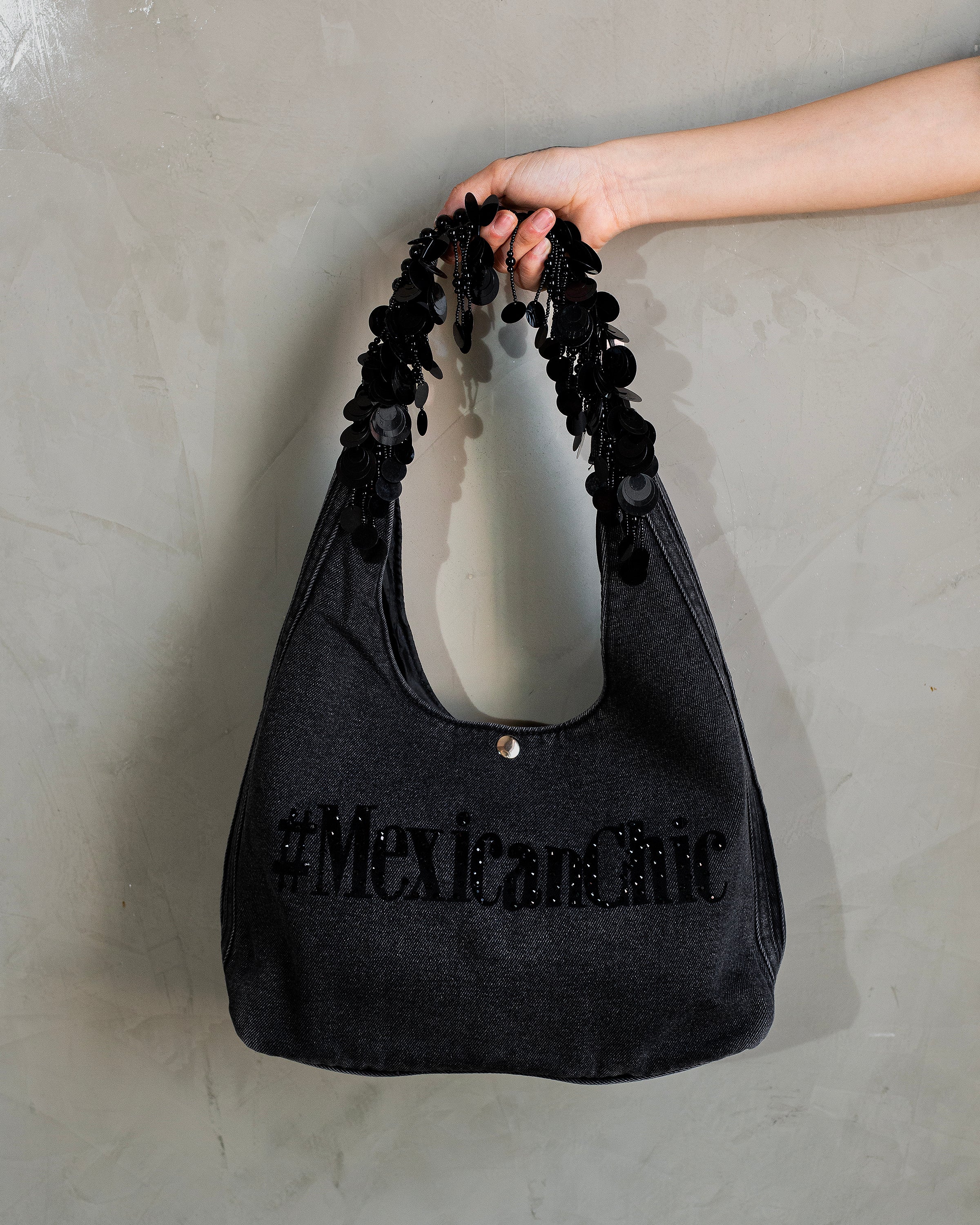 Bolso denim negro #MexicanChic