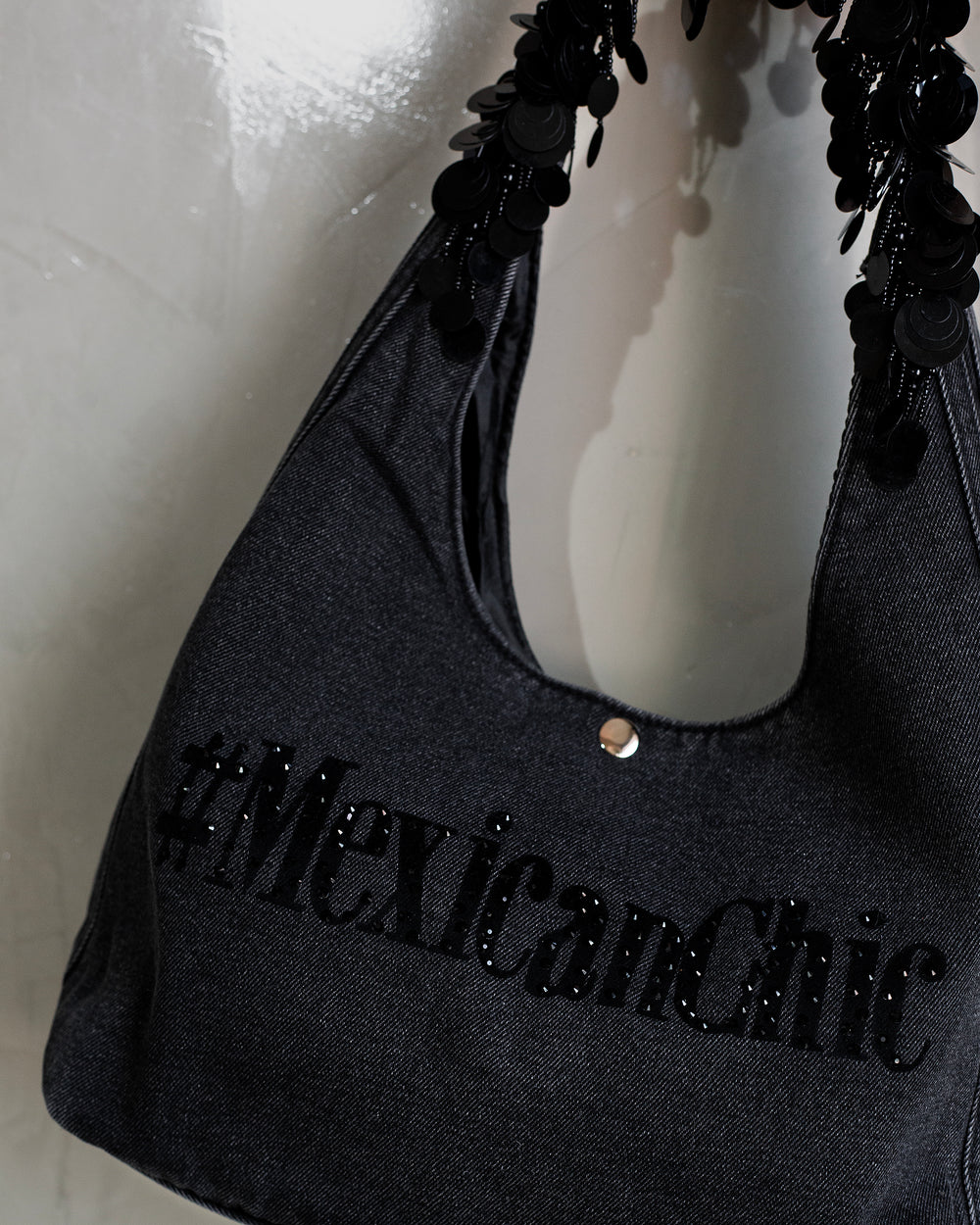 Bolso denim negro #MexicanChic