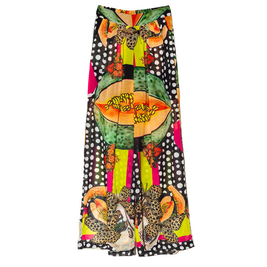 Palazzo chiffon polka dot y melones
