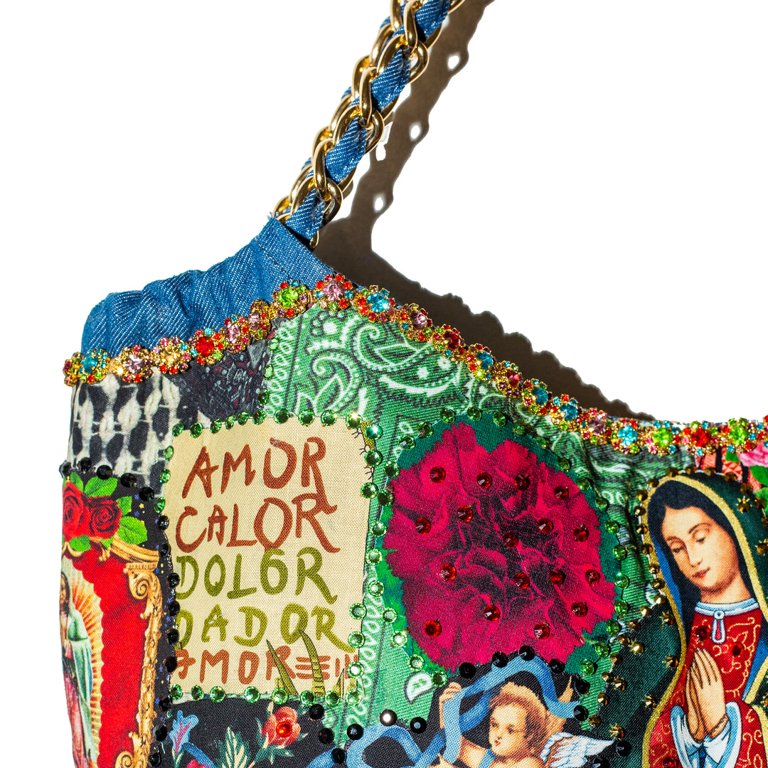 Bolso denim patches