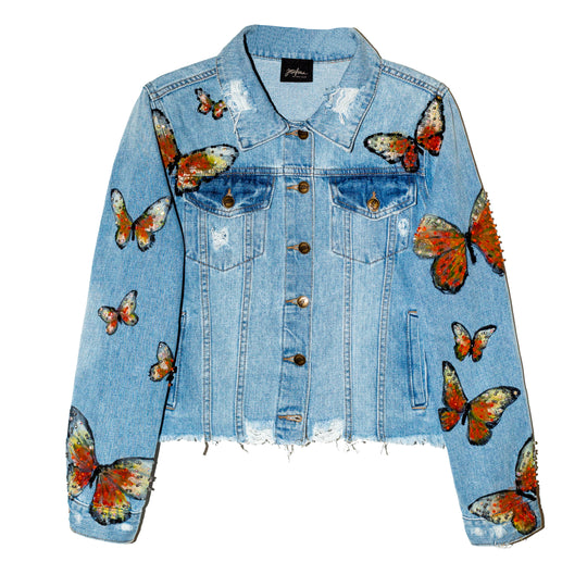 Denim jacket mariposas