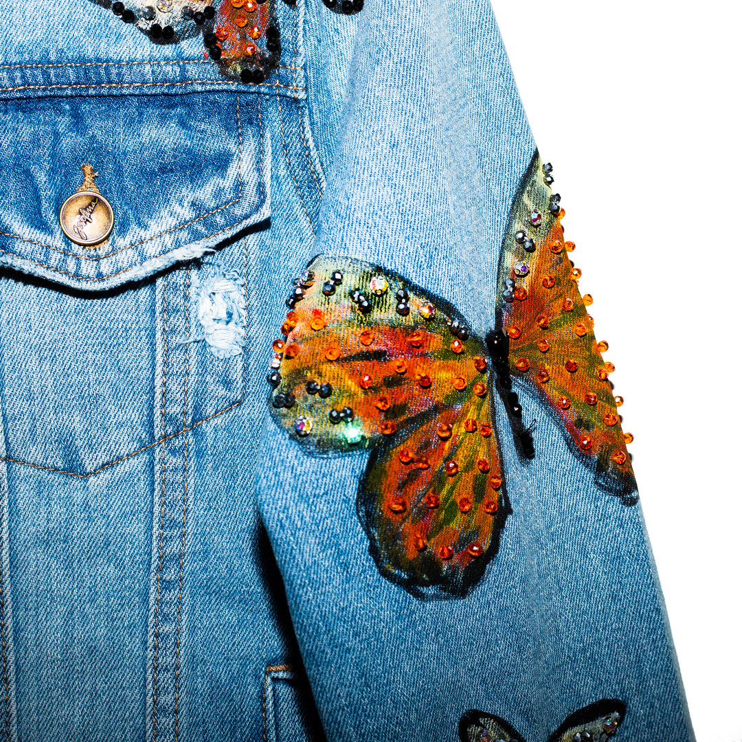 Denim jacket mariposas
