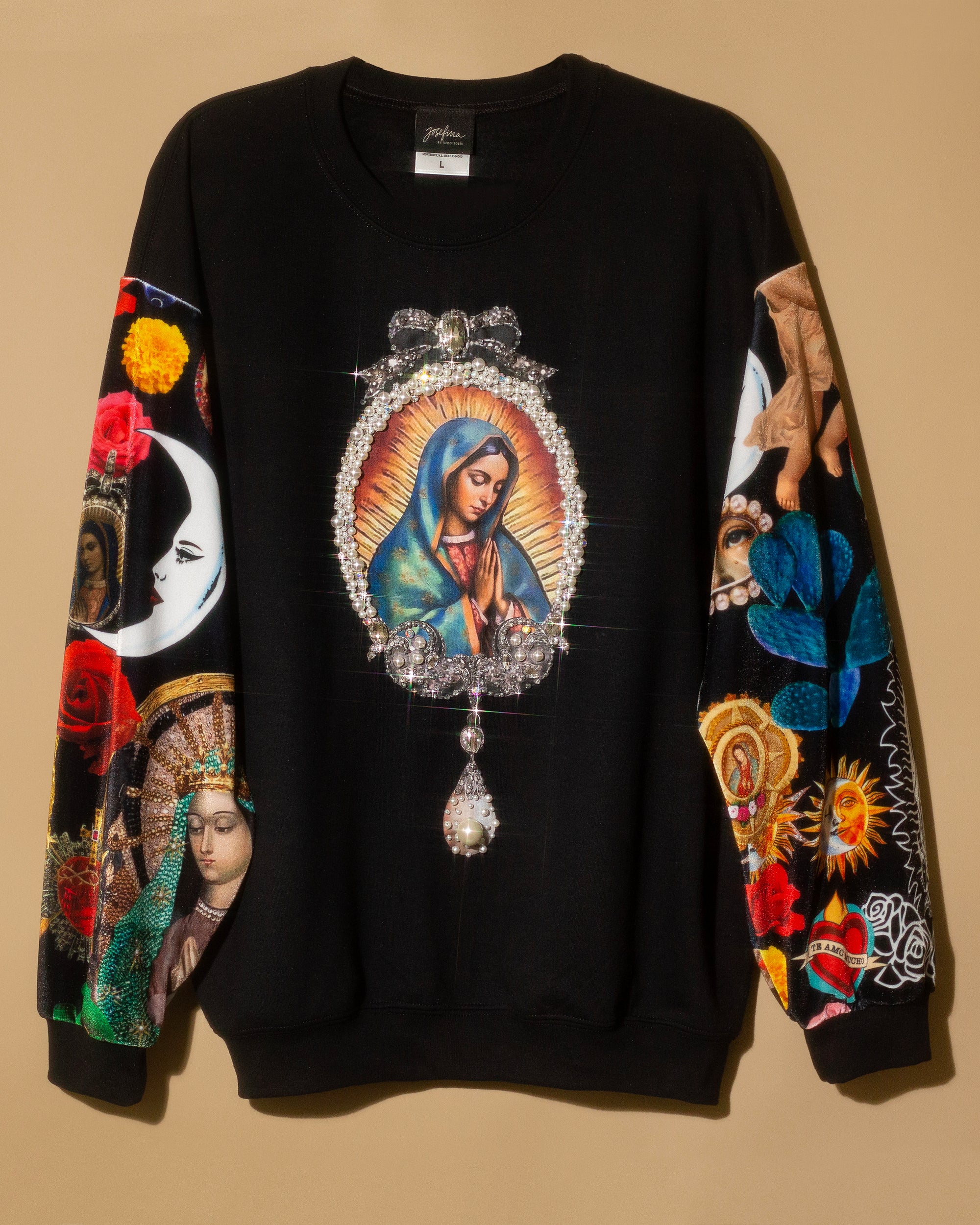 Sweatshirt negra Virgen