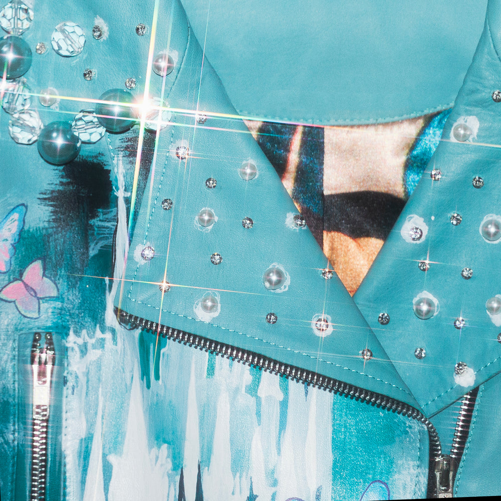 BIKER JACKET CINDERELLA CON PERLAS