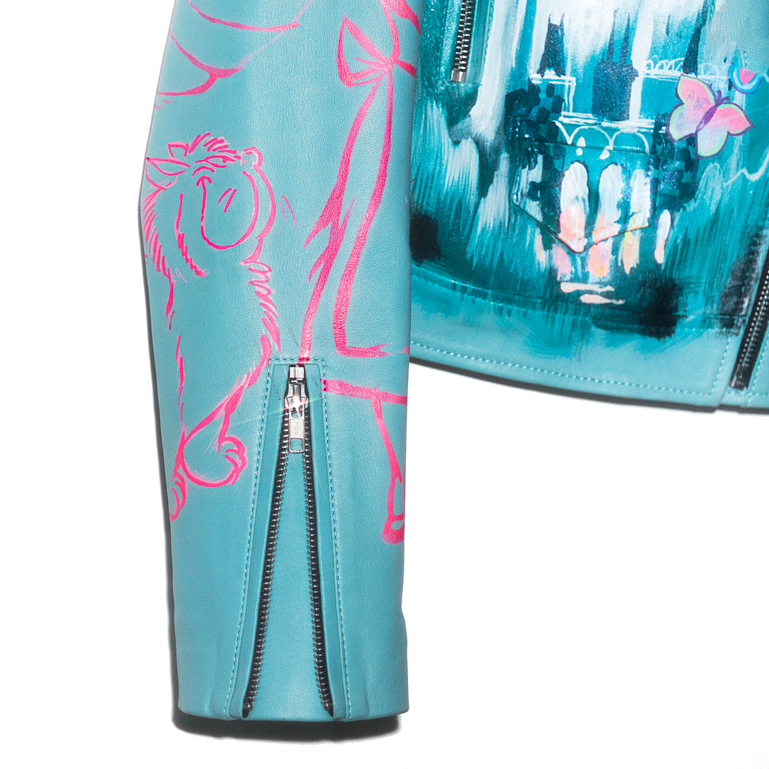 BIKER JACKET CINDERELLA CON PERLAS