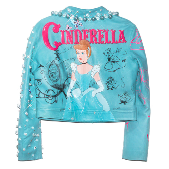 BIKER JACKET CINDERELLA CON PERLAS