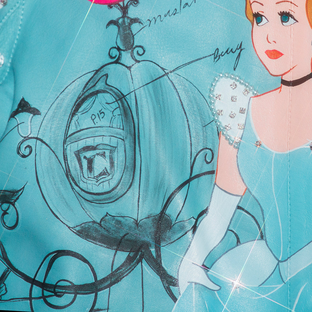 BIKER JACKET CINDERELLA CON PERLAS