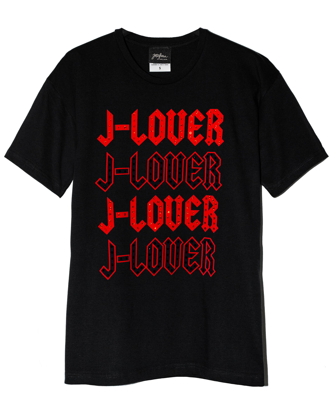 T shirt negra J-Lover con cristales