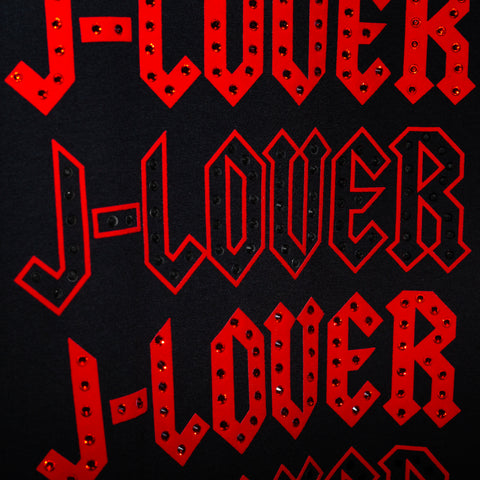 T shirt negra J-Lover con cristales