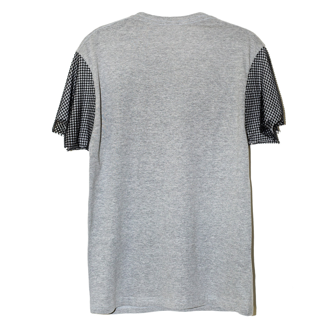 T shirt gris Canta y no Llores cristales