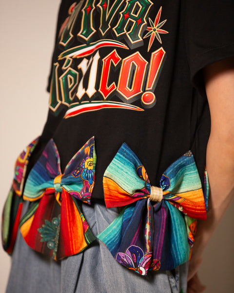 T-shirt Viva México con moños