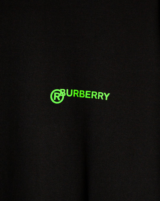 Burberry black tshirt neon logo